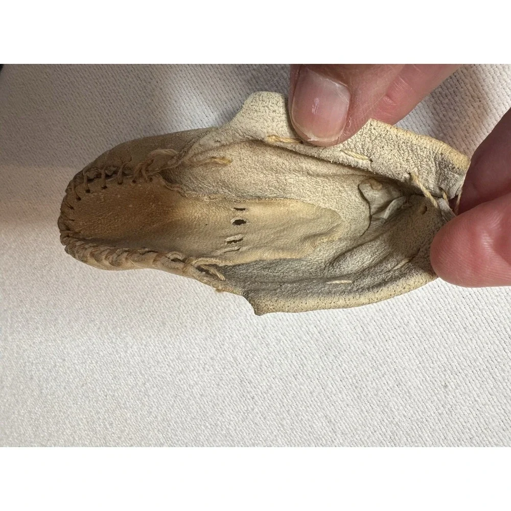 Antique 1800's Frontier Baby Clothes And Crochet Hats 4 Pieces 1 Moccasin Shoe